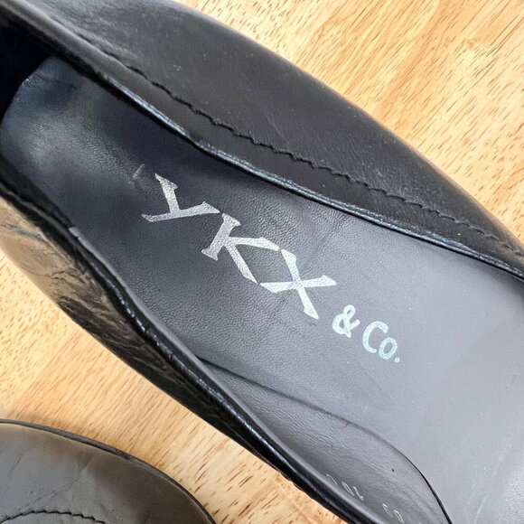 YKX & Co. Womens Round Toe High Heels Slip On Black Size EU 42 US 11 - Picture 9 of 10